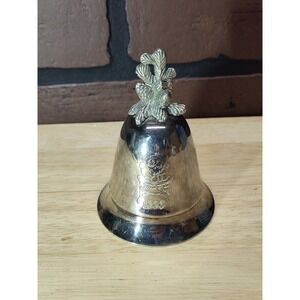 Musical Bell by Kirk Stieff silver 1993 Christmas Santa Claus vintage